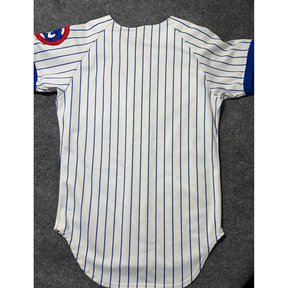 Vintage Chicago Cubs Rawlings Baseball Jersey Mens 36 White Pinstripe MLB USA - Picture 8 of 8